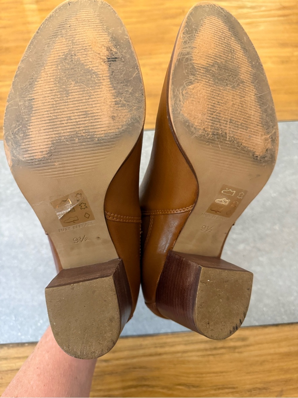Madewell The Regan Boot English Saddle Brown Leather Ankle Boots 9.5 - Picture 12 of 14